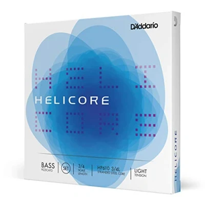 Abbildung von D&#039;Addario HP610 3/4L Helicore Kontrabass Saitensatz mehrfach verdrillter Stahlkern 3/4 Light