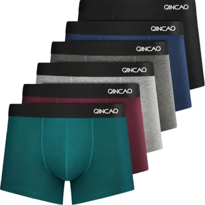 Abbildung von QINCAO Boxershorts Herren 6er Pack Ohne Kratzenden Zettel Männer Unterwäsche Baumwolle,Mehrfarbig,3XL