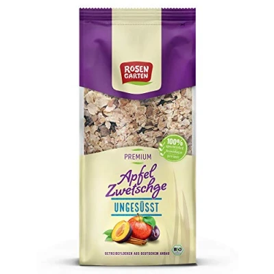 Abbildung von Rosengarten Apfel Zwetschgen Müsli, ungesüßt (375 g) Bio