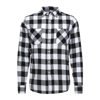 Abbildung von Urban Classics Checked Hemd, Herren, Größe: Medium, Black/white