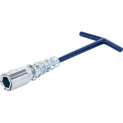 Abbildung von BGS Diy 142 Zündkerzenschlüssel mit T Griff, Gelenkfeder Sechskant SW 16 mm / 21