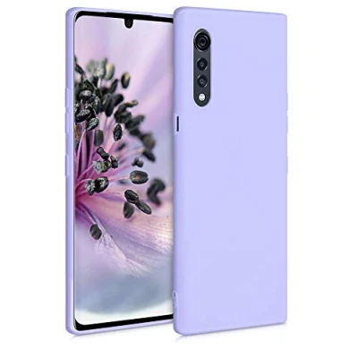Abbildung von kwmobile Hülle kompatibel mit LG Velvet weiches TPU Silikon Case Cover geeignet für kabelloses Laden Lavendel