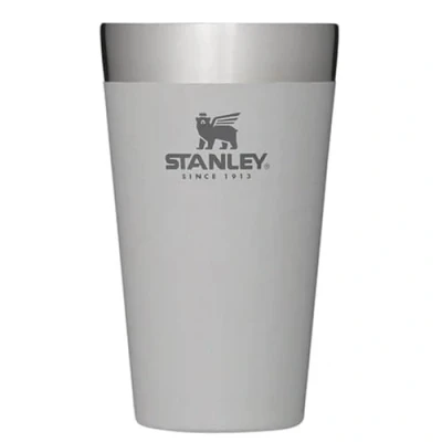 Abbildung von Stanley Adventure Stacking Bierkrug 473 ml Edelstahl Thermobecher Hält 4 Stunden Kalt BPA Frei Stapelbare Doppelwandiger, Vakuumisolierter Thermotasse Spülmaschinenfest Ash