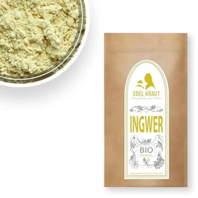 Abbildung von Ingwerpulver BIO 100g EDEL KRAUT Ingwer PULVER 100% reine gemahlen Ginger Powder Organic PREMIUM