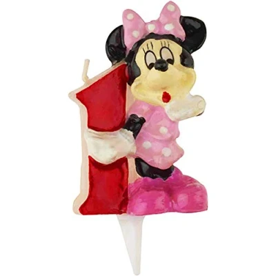 Abbildung von Kuchenkerze 3D Minnie, Zahl 1