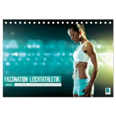 Abbildung von Faszination Leichtathletik: Schneller, höher, weiter (Tischkalender 2025 DIN A5 quer), CALVENDO Monatskalender