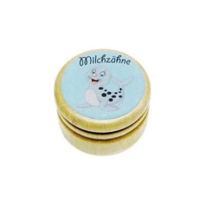 Abbildung von GICO Zahndose Milchzahndose Milchzähne Holz 44 mm Robbe 7020, für Jungen und Mädchen