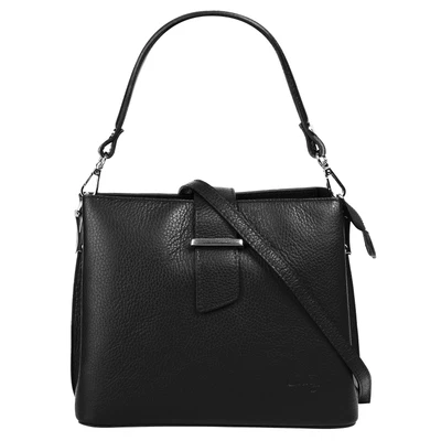 Abbildung von Cluty Handtasche Echt Leder Damen Made in Italy, Schultertasche mit Reißverschluss, Umhängetasche Leder, Shopper Henkel 021308