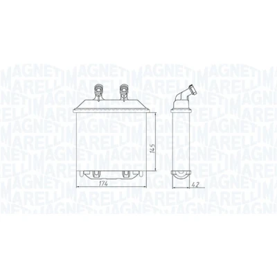 Abbildung von MAGNETI MARELLI 350218415000 Wärmetauscher OPEL: Frontera B SUV, Combo Kastenwagen, Corsa Schrägheck