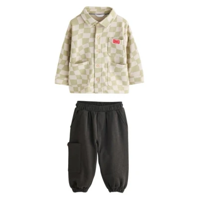 Abbildung von Next Joggers SET Jogginghose für Kinder, Größe: 92, Sage green checkerboard
