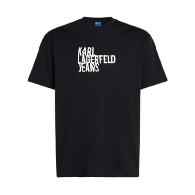 Abbildung von Karl Lagerfeld Jeans Regular LOGO TEE Tshirt print, Herren, Größe: XS, Black