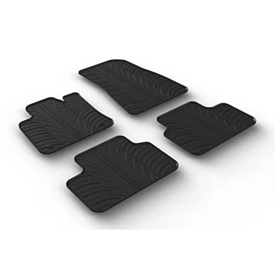 Abbildung von Gledring 0396 Fußmattensatz Gummi vorne und hinten 4 schwarz 750mm 550mm
