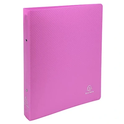 Abbildung von Exacompta 54694E Ringbuch (PP 700µ, 2 Ringe, Rücken 30 mm, DIN A4 MAXI) 5 Stück rosa