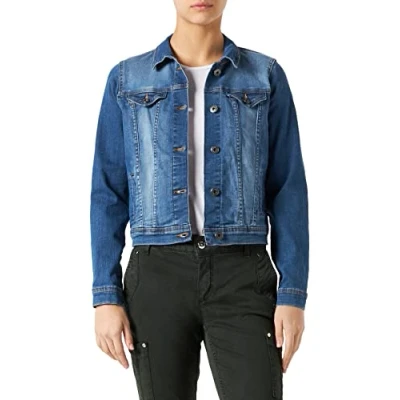 Abbildung von ICHI Ihstamp Jeansjacke, Damen, Größe: 38, Bleu
