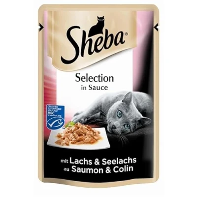 Abbildung von Sheba Selection in Sauce mit Lachs und Seelachs