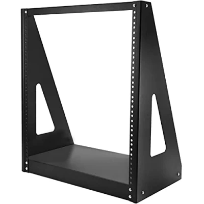 Abbildung von StarTech.com 12 HE Heavy Duty 2 Pfosten Open Frame Netzwerk Rack 160 kg Tragkraft 19&quot; Freistehendes Desktop für Computer, AV, Medien, IT Equipment (2POSTRACK12)