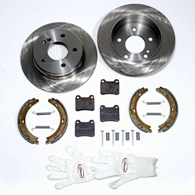 Abbildung von Autoparts Online Set 60001785 Bremsscheiben + Bremsbeläge Handbremsbacken Zubehör für hinten/die Hinterachse