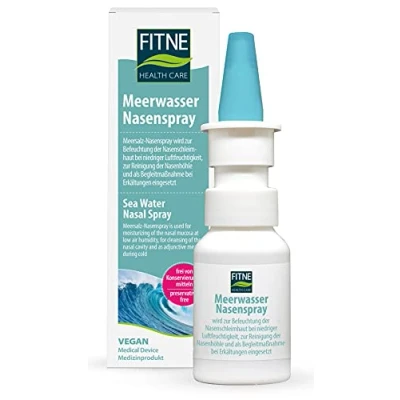 Abbildung von FITNE Meerwasser Nasenspray, Isotone Meersalzlösung, bei Erkältungen und zur Befeuchtung der Nasenschleimhaut (20 ml)