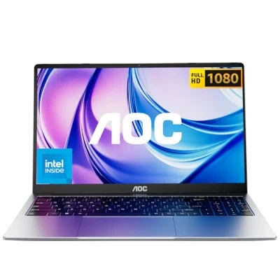 Abbildung von AOC Laptop 15.6 Zoll,16 GB DDR4,512 SSD(Unterstützt Erweiterung 2 TB),Notebook Gaming,Metallgehäuse,180 Faltung,HDMI,WiFi