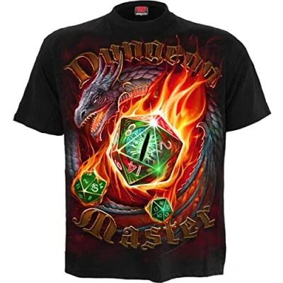 Abbildung von Spiral Dungeon Master Männer T Shirt schwarz 4XL 100% Baumwolle Basics, Horror, Rockwear, Totenköpfe