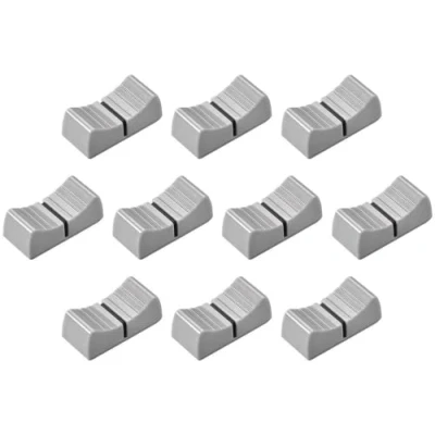 Abbildung von 10 Stück Innenloch 8mm Mixer Slider Fader Knob Ersatz, passend für Yamaha Soundcraft BEHRINGER (Grau)
