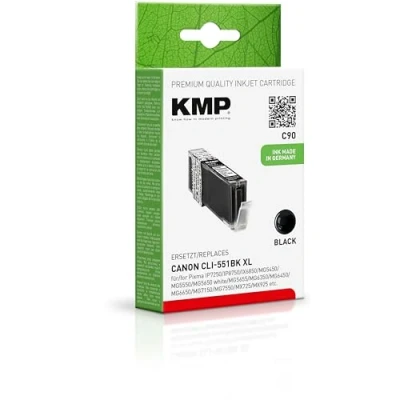 Abbildung von KMP Druckerpatrone C90 schwarz kompatibel zu Canon CLI 551 XL BK