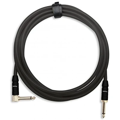 Abbildung von Pronomic Trendline INST A 3S Klinkenkabel 3m (Professionelles Gitarren /Instrumentenkabel, 6,3mm Klinke, 24 Karat vergoldet, flexibler und robuster Außenmantel, inkl. Kabelklette) schwarz