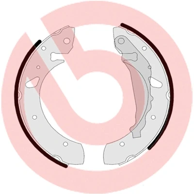 Abbildung von BREMBO S 83 507 Bremsbacken 229 35 mit Handbremshebel TOYOTA: Avensis I Kombi, Liftback, Limousine