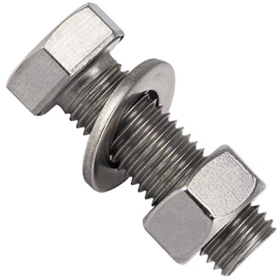 Abbildung von OPIOL QUALITY® Sechskantschrauben M3x20 mit Muttern und Unterlegscheiben M3 (10 Stück) aus Edelstahl A2 V2A Set DIN 933 / 934 125 Gewindeschrauben Edelstahlschraubenset Schrauben