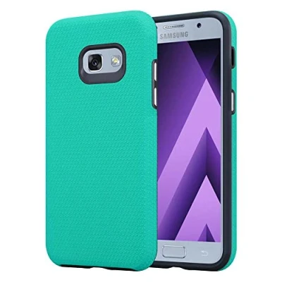 Abbildung von Cadorabo Hülle kompatibel mit Samsung Galaxy A3 2017 Schutzhülle TPU Silikon Case Outdoor Hybrid Design Anti Rutsch Slim Kratzfest Weiche Gummi Rundumschutz für in Türkis