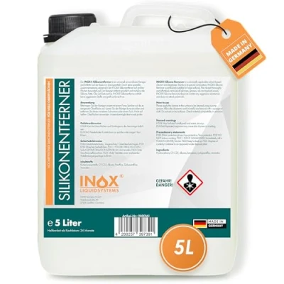 Abbildung von INOX® Silikonentferner 5l IX400 Der Silikonreiniger entfernt mühelos Fette, Öle &amp; Silikon Intensive Reinigung Wachsentferner für Autolack Besonders schonend