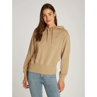 Abbildung von Tommy Hilfiger FLAG ON Chest Hoodie Sweatshirt, Damen, Größe: Large, Safari canvas