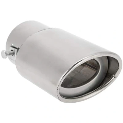 Abbildung von Auspuffblenden Schalldämpfer, Auspuff Endrohr Glossy Silver Edelstahl Auspuffrohr Universal Auto Gerades Endschalldämpfer Spitze Tail Throat