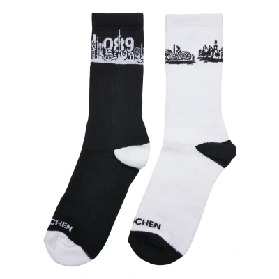 Abbildung von Mister Tee Major CITY Socks 2PACK Socken, Herren, Größe: 43 46, Black white