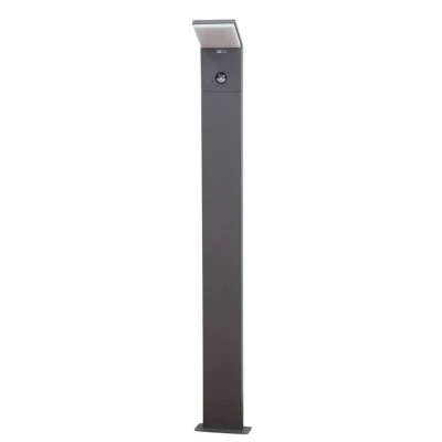 Abbildung von Lucande Pollerleuchte Timm, LED Leuchtmittel fest verbaut, warmweiß, Modern, Aluminium, Kunststoff, grafitgrau, weiß, 1 flammig, inkl.