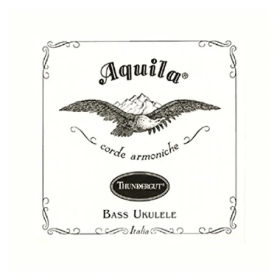 Abbildung von Aquila 68U Bass Ukulele 4string Satz 68U, Thundergut, GDAE, hohe Stimmstabilität weiß