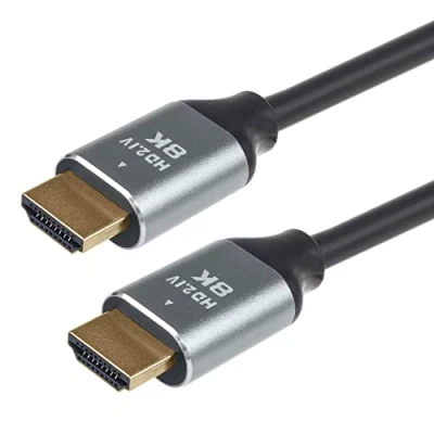 Abbildung von Maclean MCTV 441 HDMI 2.1a Kabel mit vergoldeten Steckern Stecker auf 8K Ultra High Speed Maximale Bandbreite von 48 Gb/s FUHD 60Hz 4320p / 4K 120Hz 2160p (2m)