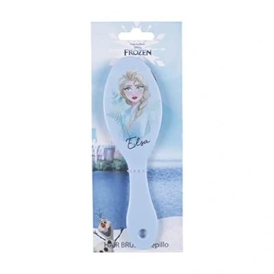 Abbildung von Die Eiskönigin Kinderhaarbürste, Blau, aus langlebigen und Materialien, Elsa Druck, Originalprodukt, entworfen in Spanien