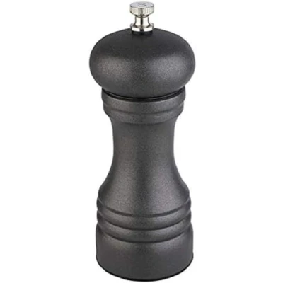 Abbildung von APS Salzmühle „Gunmetal&quot;, Salzstreuer, Salzspender, Mahlwerk aus Edelstahl, Mahlgrad stufenlos einstellbar, 6 x cm, Höhe 15,5 cm
