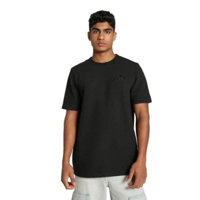 Abbildung von Puma Elevated Waffle TEE Tshirt basic, Herren, Größe: Small, Black