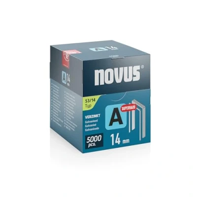 Abbildung von NOVUS TOOLS Feindrahtklammern 14 mm &quot;superhart&quot;, 5000 Tacker Klammern vom Typ 53/14, Großverpackung, Heftmittel für Stoffe, Gewebe und Maschendraht