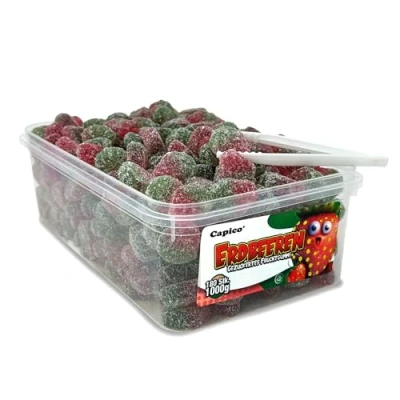 Abbildung von Capico Erdbeeren gezuckertes Fruchtgummi (1000g) in Dose, Halal