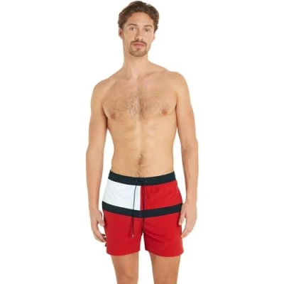 Abbildung von Tommy Hilfiger CORE FLAG Badeshorts, Herren, Größe: Medium, Primary red