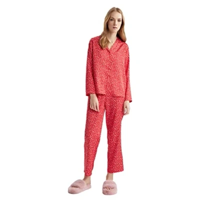 Abbildung von DeFacto Damen B0645ax T Shirt, Rot, S EU