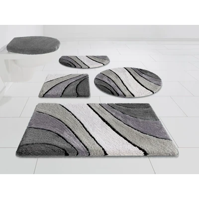 Abbildung von Badematte Josie my home, Höhe 20 mm, rutschhemmend beschichtet, fußbodenheizungsgeeignet, schnell trocknend, strapazierfähig, Polyester, rund, Badteppich, Badematten, rechteckig, rund &amp; als 3 tlg. Set erhältlich
