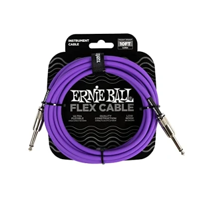 Abbildung von Ernie Ball Flex Instrument Cable Straight/Straight Violett 3 m Gerade Klinke