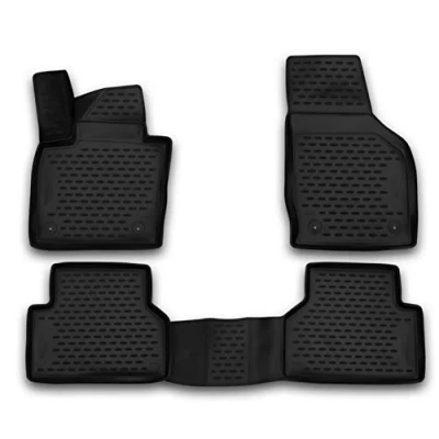 Abbildung von AD Tuning Gummi Fußmatten Set für Audi Q3 8U 2011 2018, fahrzeugspezifische Auto Fussmatten, 4 teilig, passgenaue Gummimatten