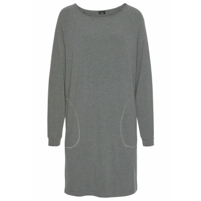 Abbildung von Lascana Sleepshirt Nachthemd, Damen, Größe: 32/34, Melange dunkelgrau
