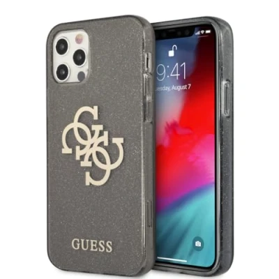 Abbildung von Guess GUHCP12LPCUGL4GBK Hülle für iPhone 12 Pro Max 6,7&quot; schwarz Glitter 4G Big Logo