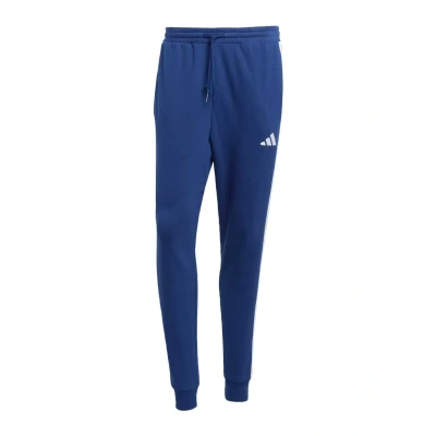 Abbildung von adidas Herren Essential Three Stripes French Terry Pant, Dark Blue/White, XS